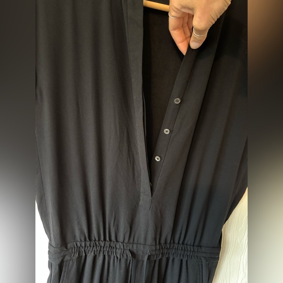 Babaton Aritzia Donnie Black Cap Sleeve Sleeveless Jumpsuit Boiler Utility Suit - Picture 7 of 17